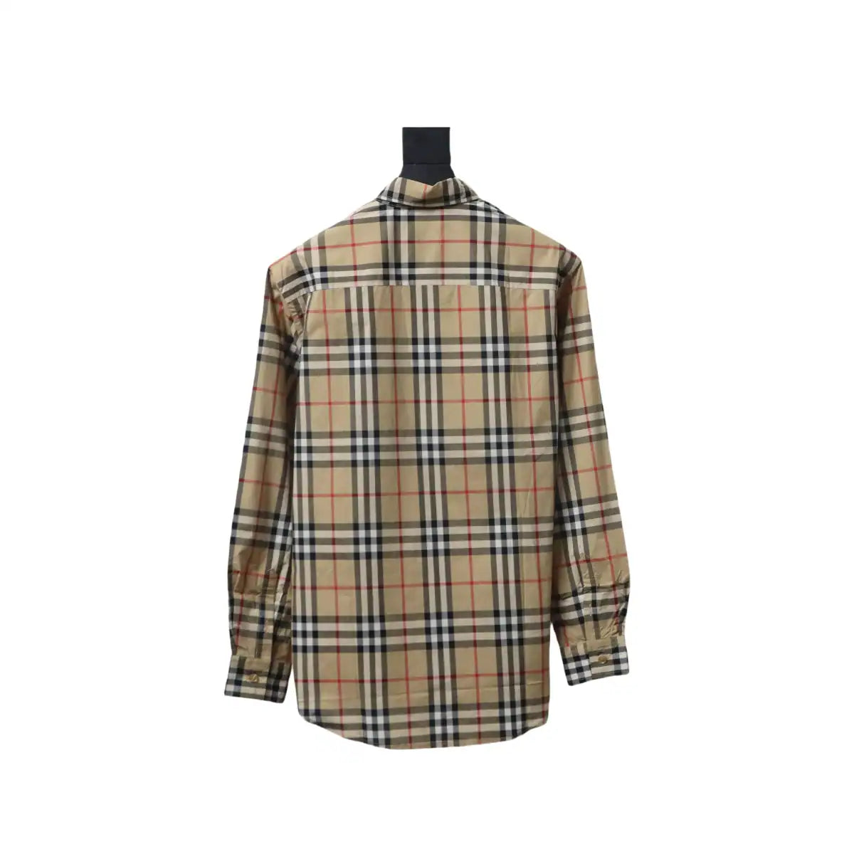 Burberry Classic Fit Zebra Appliqué Check Cotton Long Sleeve Shirt Beige – BRS037