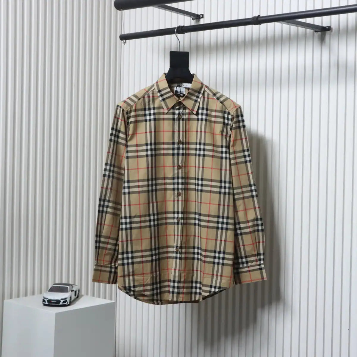 Burberry Classic Striped Long Sleeve Shirt Beige – BRS033