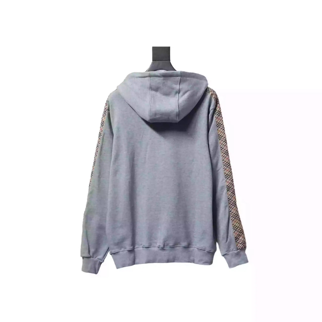 Burberry Grey Zip-up Hoodie with Side Quilting Pattern – BCK002