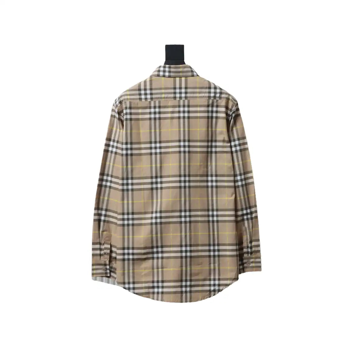 Burberry Tartan Motif Cotton Long Sleeve Shirt Beige – BRS034