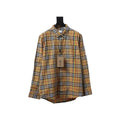 Burberry Tartan Motif Cotton Long Sleeve Shirt Neon Rainbow Stripes – BRS035