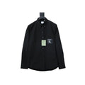 Burberry Undercover Logo-patch Cotton-blend Long Sleeve Shirt Black – BRS036
