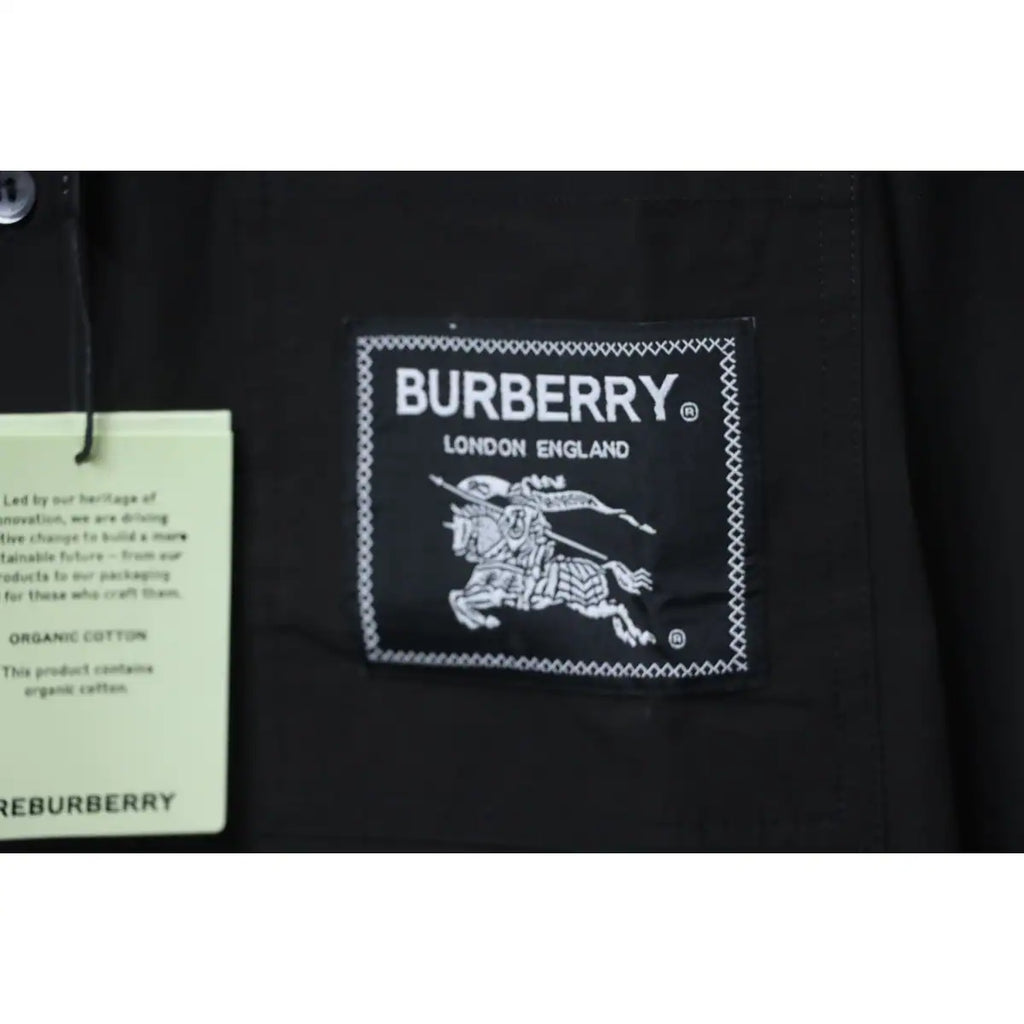 Burberry Undercover Logo-patch Cotton-blend Long Sleeve Shirt Black – BRS036