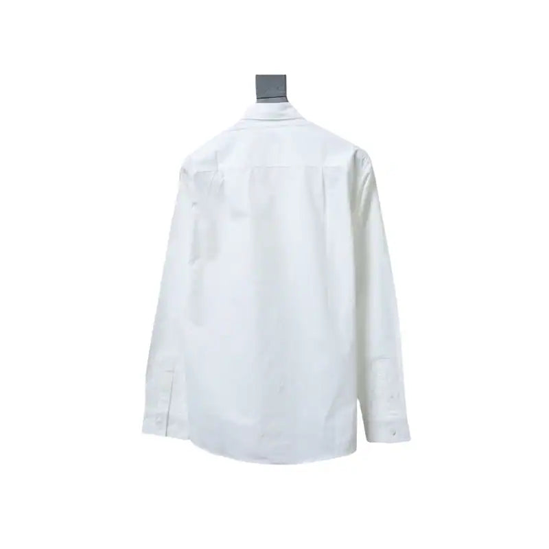 Burberry Undercover Logo-patch Cotton-blend Long Sleeve Shirt White – BRS032