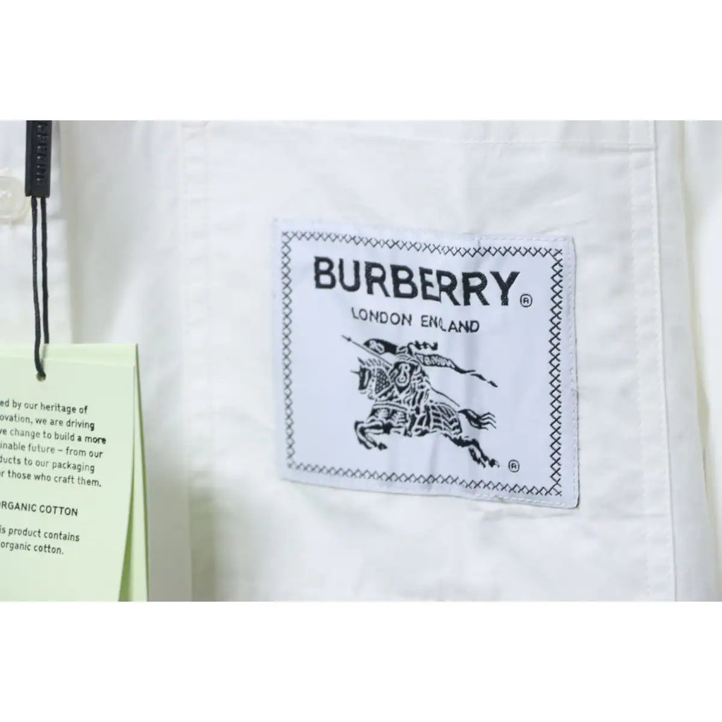 Burberry Undercover Logo-patch Cotton-blend Long Sleeve Shirt White – BRS032