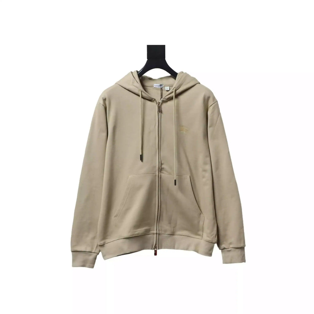 Burberry War Horse Cross-Stitch Print Zip-Up Hoodie Apricot – BCK004