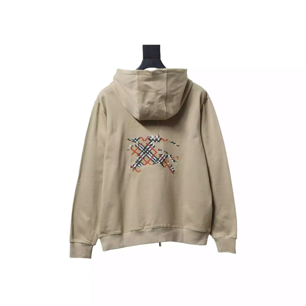 Burberry War Horse Cross-Stitch Print Zip-Up Hoodie Apricot – BCK004
