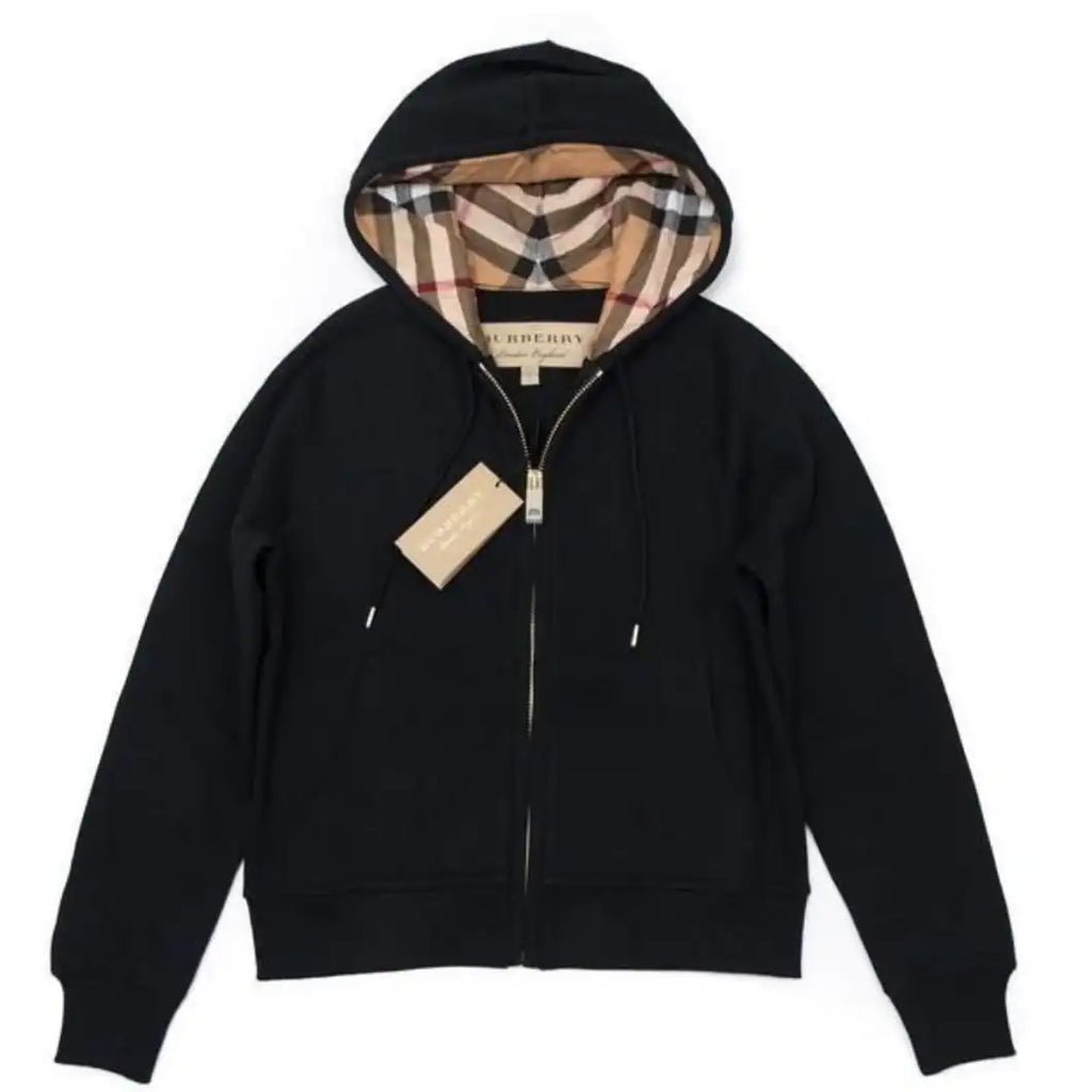 Burberry Zip-Up Hoodie with Classic Check Print – BCK001