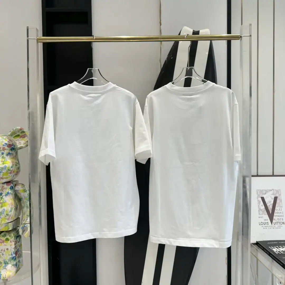 CD AND KAWS T-SHIRT, RELAXED FIT WHITE COTTON JERSEY – DOT032