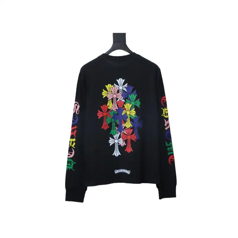 Chrome Hearts 25FW Colorful Cross Print Long Sleeve Black – CHK018