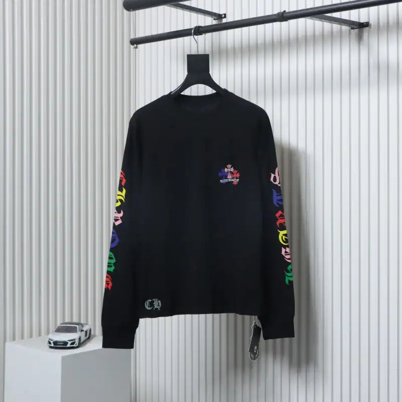 Chrome Hearts 25FW Colorful Cross Print Long Sleeve Black – CHK018