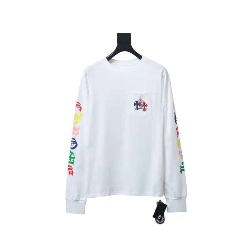 Chrome Hearts 25FW Colorful Cross Print Long Sleeve White – CHK008