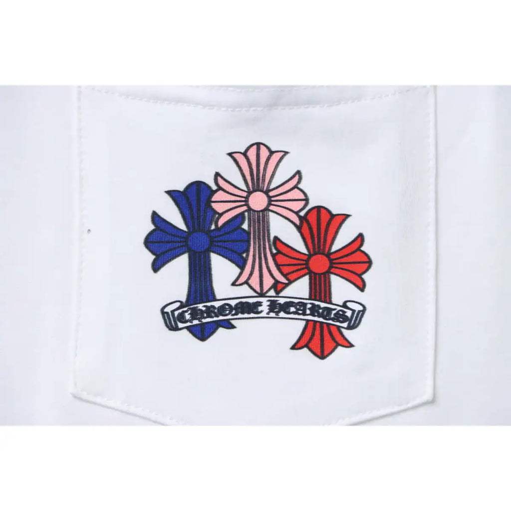 Chrome Hearts 25FW Colorful Cross Print Long Sleeve White – CHK008
