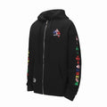 Chrome Hearts 25FW Colorful Cross Print Zip-Up Hoodie Black – CHK006