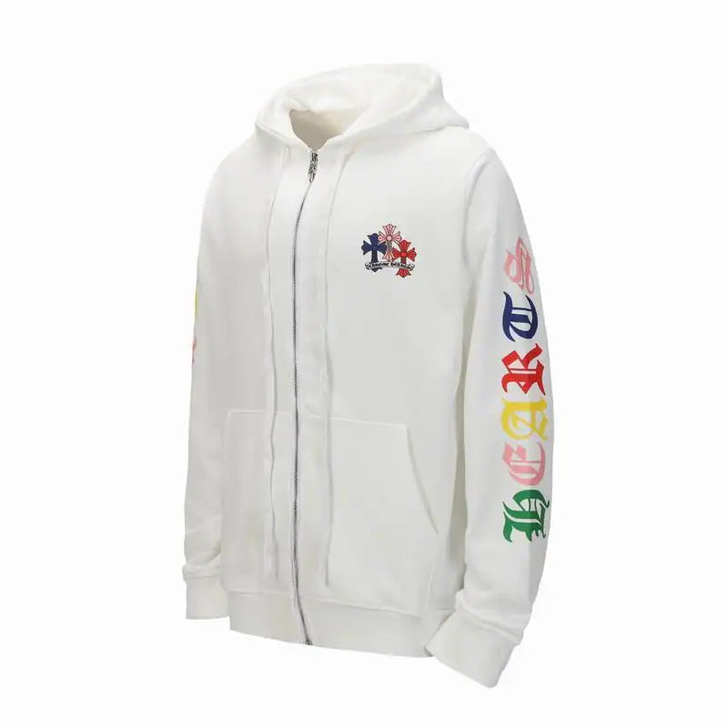 Chrome Hearts 25FW Colorful Cross Print Zip-Up Hoodie – CHK013