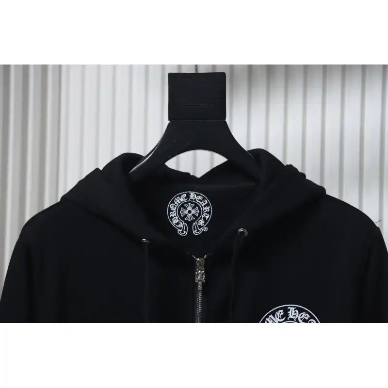 Chrome Hearts 25FW Sanskrit Cuff Print Zip-Up Hoodie Black – CHK011