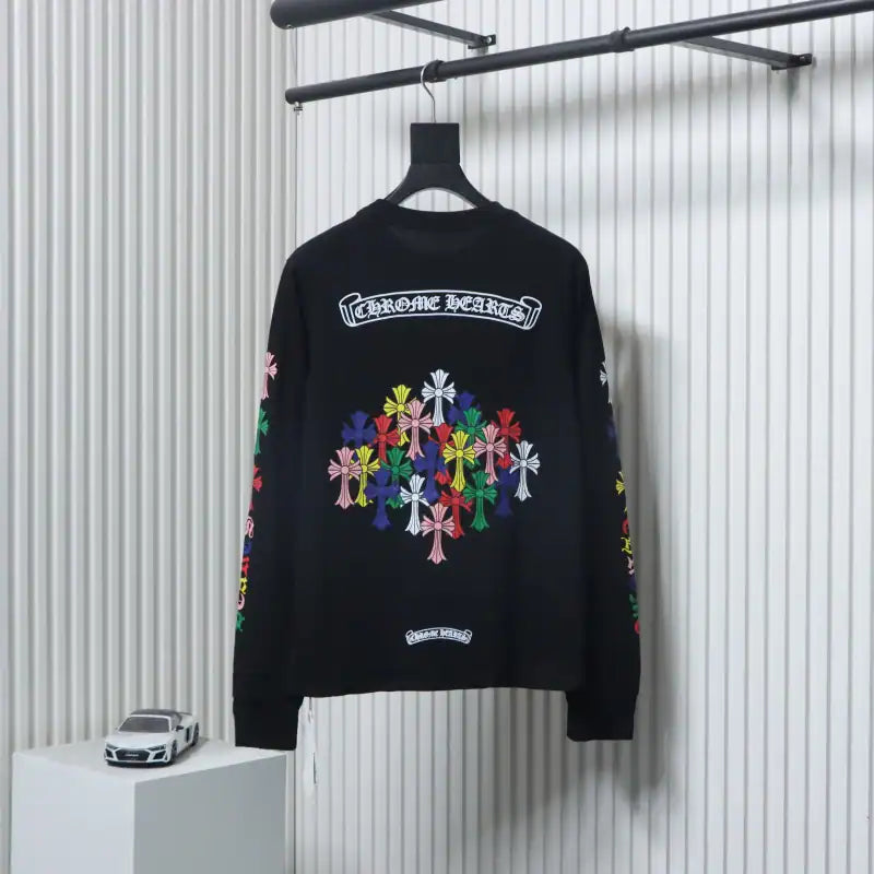 Chrome Hearts 25FW Scroll Print Long Sleeve Black – CHK020