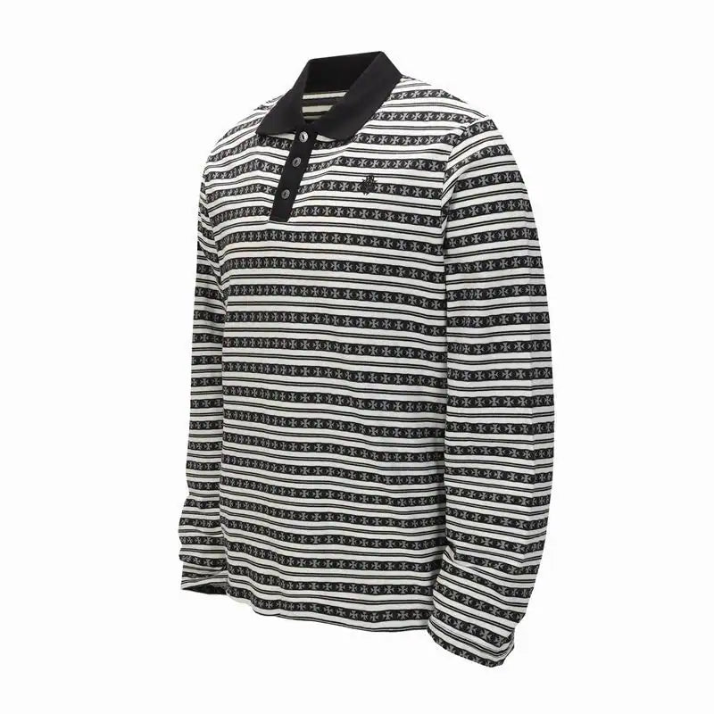 Chrome Hearts 25FW Striped Lapel Long Sleeves Black – CHK044