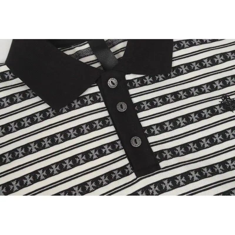 Chrome Hearts 25FW Striped Lapel Long Sleeves Black – CHK044