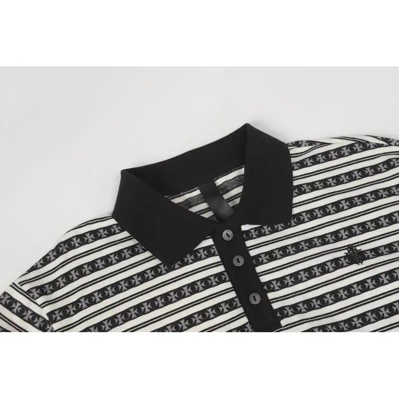 Chrome Hearts 25FW Striped Lapel Long Sleeves Black – CHK044