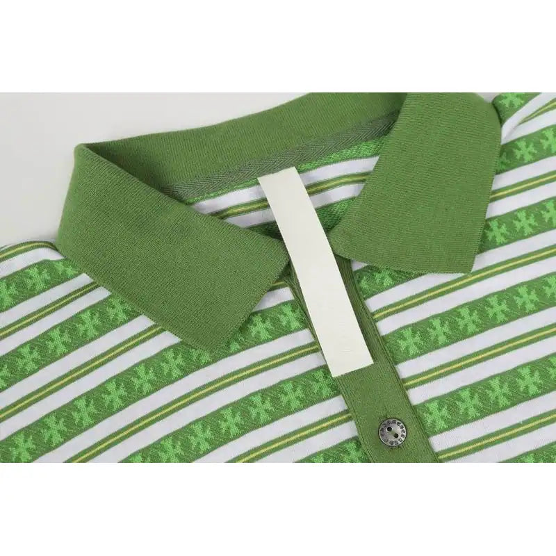 Chrome Hearts 25FW Striped Lapel Long Sleeves Green – CHK027
