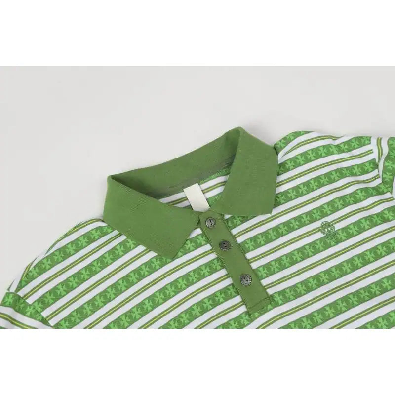 Chrome Hearts 25FW Striped Lapel Long Sleeves Green – CHK027