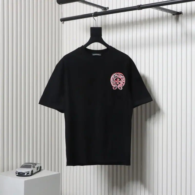 Chrome Hearts 25ss Oil Painting Overlapping Horseshoe Logo T-shirt Black – CHS010