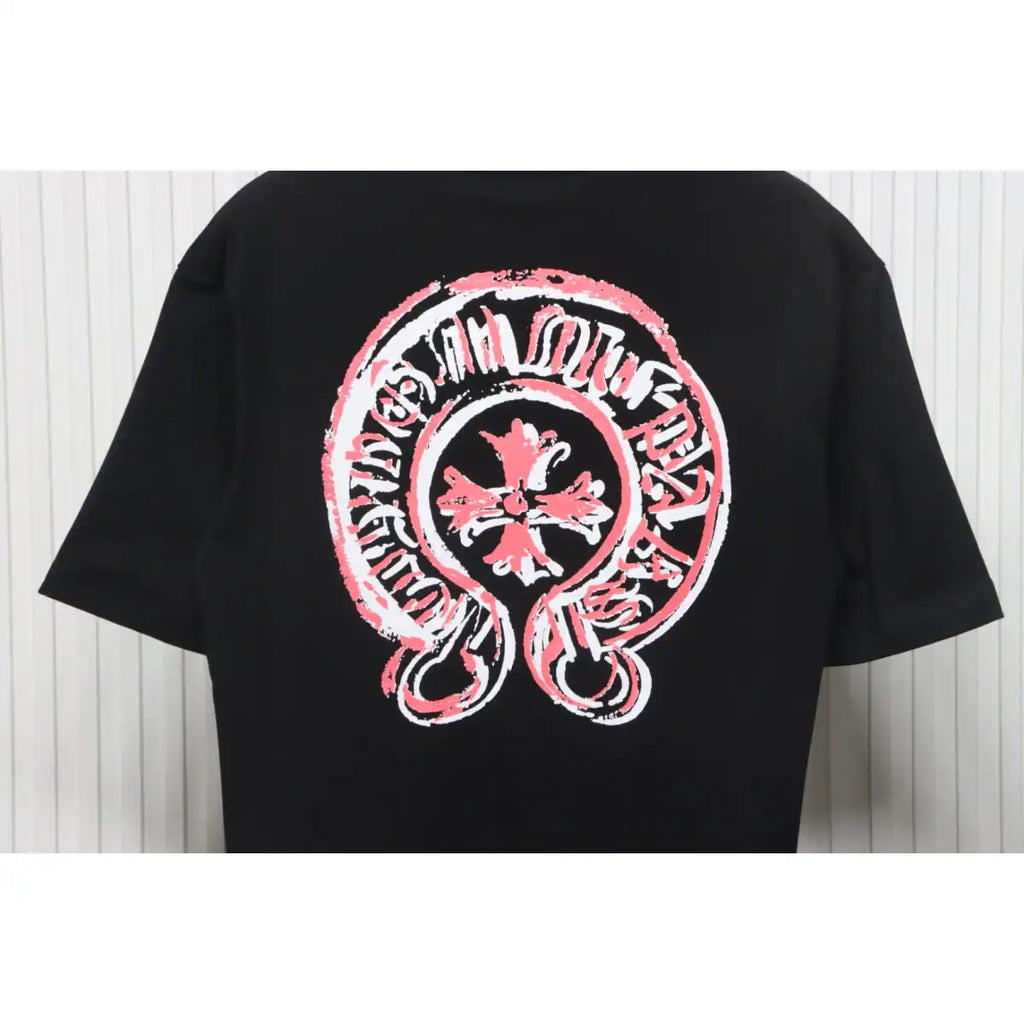 Chrome Hearts 25ss Oil Painting Overlapping Horseshoe Logo T-shirt Black – CHS010
