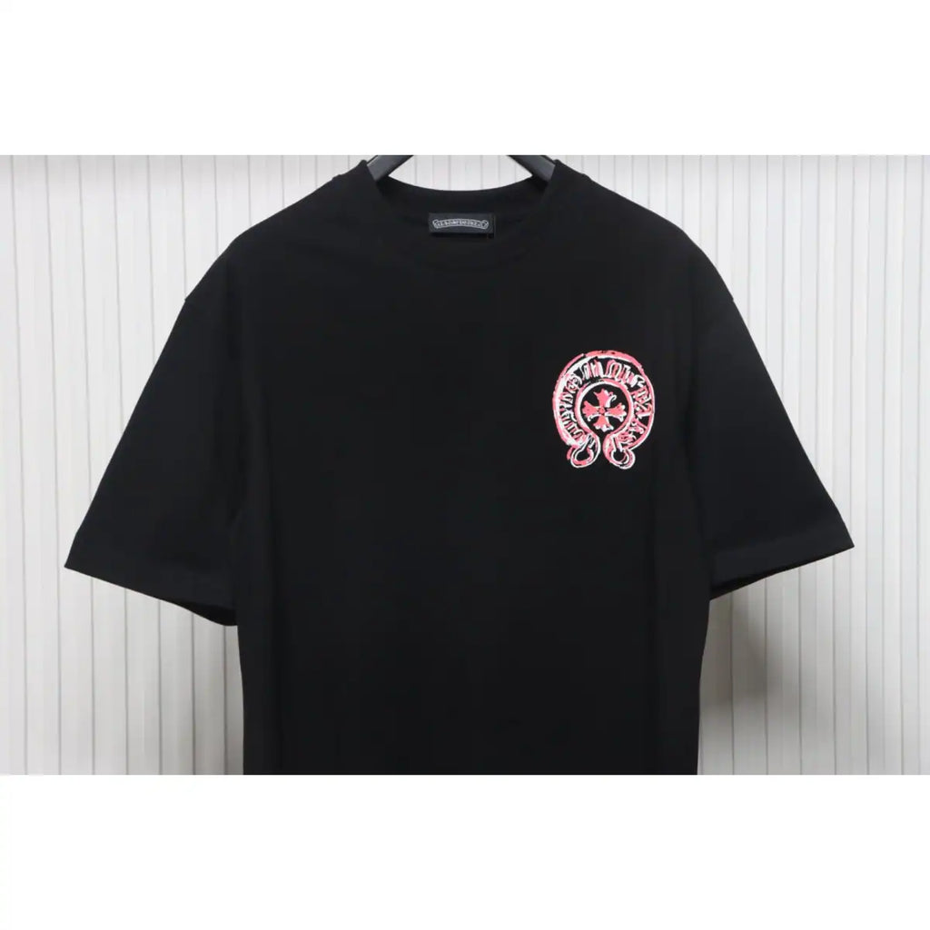 Chrome Hearts 25ss Oil Painting Overlapping Horseshoe Logo T-shirt Black – CHS010
