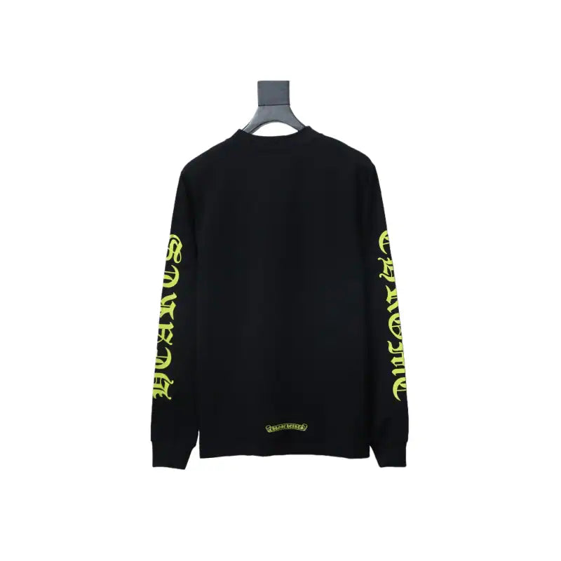 Chrome Hearts CH 25ss Collar Color Sanskrit Round Neck Long Sleeve Black – CHK039