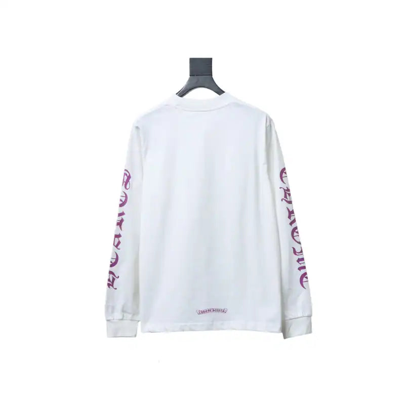 Chrome Hearts CH 25ss Collar Color Sanskrit Round Neck Long Sleeve White – CHK050