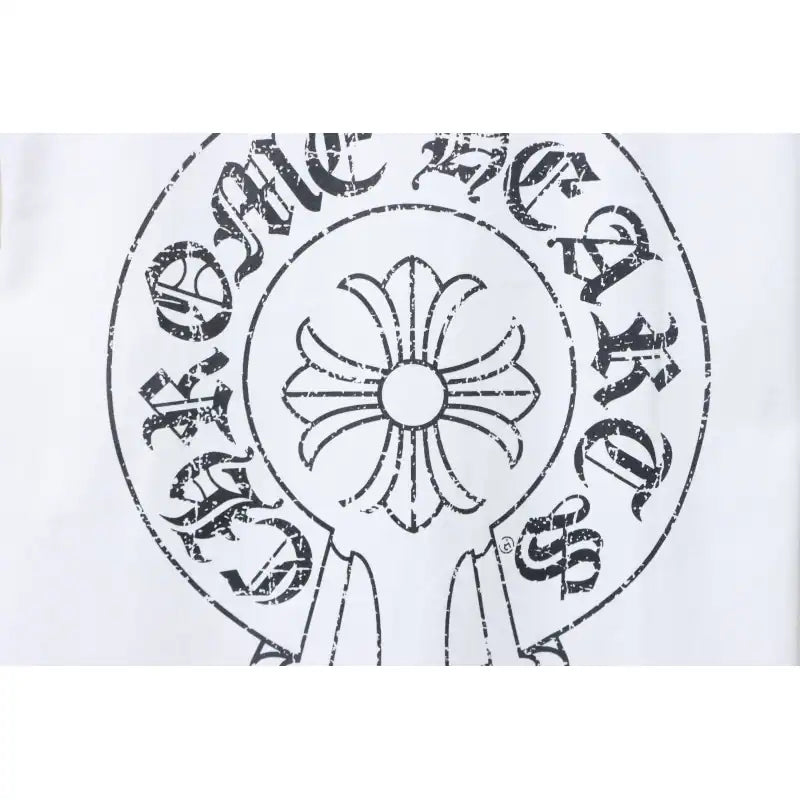 Chrome Hearts CH 25ss Damaged Horseshoe Round Neck Long Sleeve White – CHK017