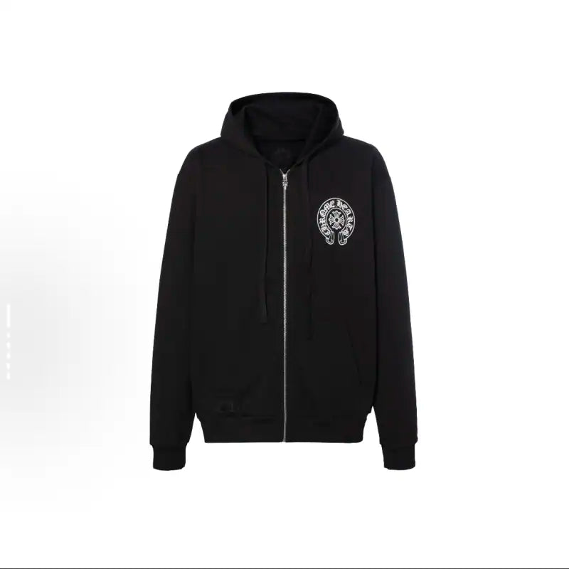 Chrome Hearts CH Black White Miami Horseshoe Zip Up Hoodie – CHK031