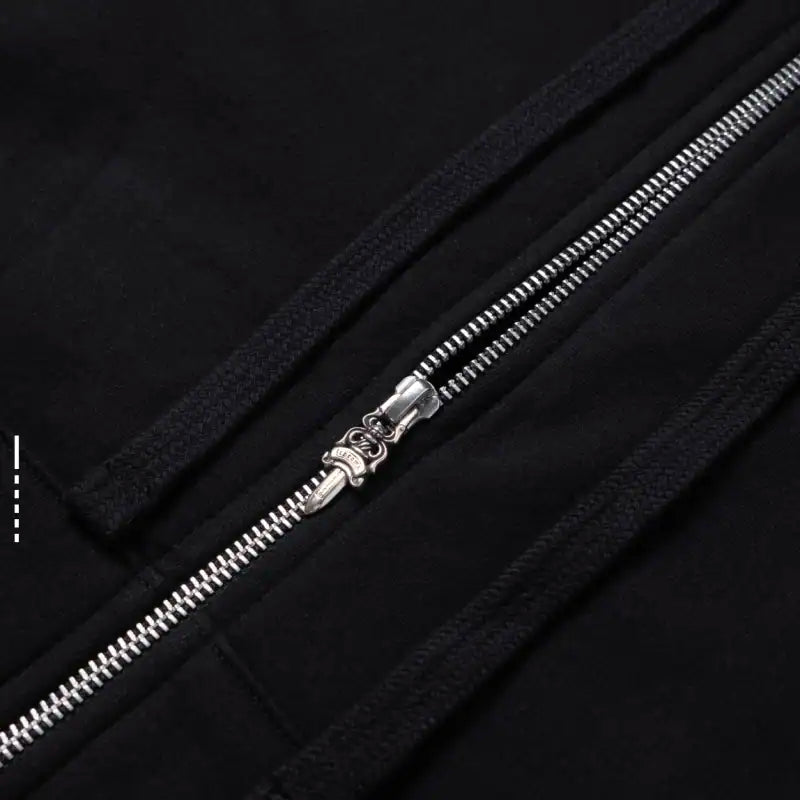 Chrome Hearts CH Black White Miami Horseshoe Zip Up Hoodie – CHK031