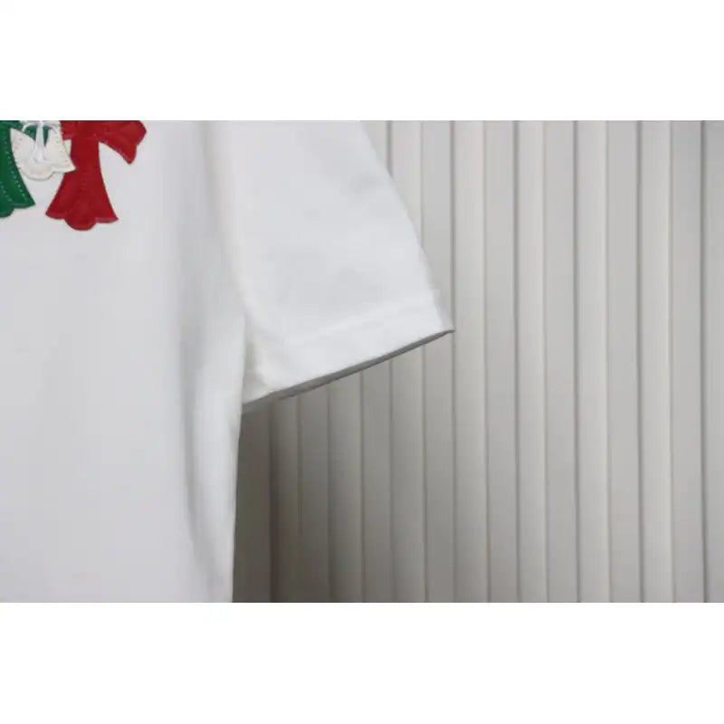 Chrome Hearts CH Colorful Leather Label Cross T-shirt White – CHS008