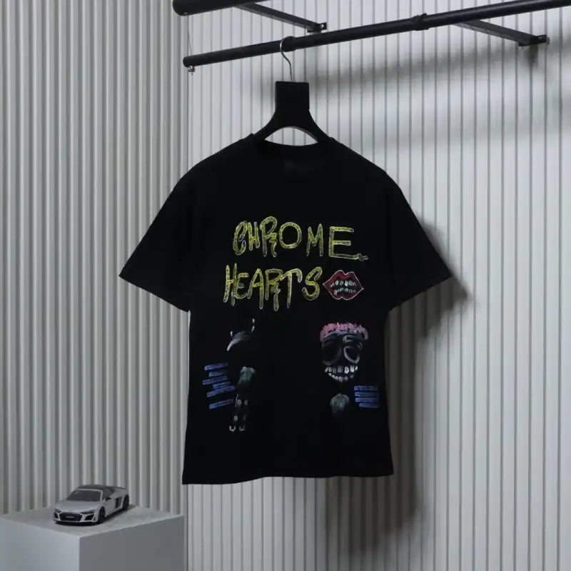 Chrome Hearts CH Graffiti Cartoon T-shirt Black – CHS013