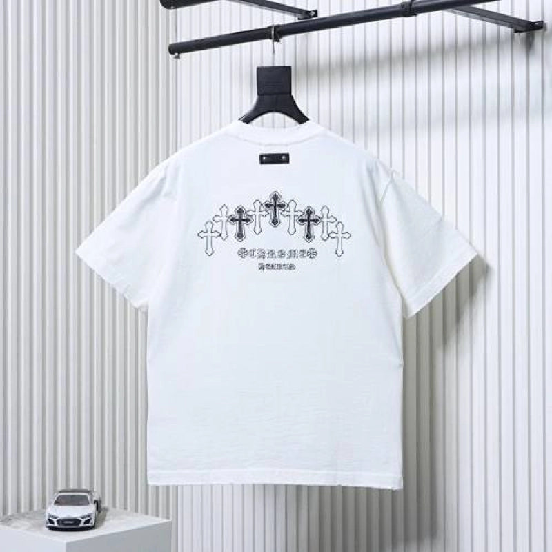 Chrome Hearts CH26ss Sanskrit Cross Embroidered T-Shirt White – CHS113