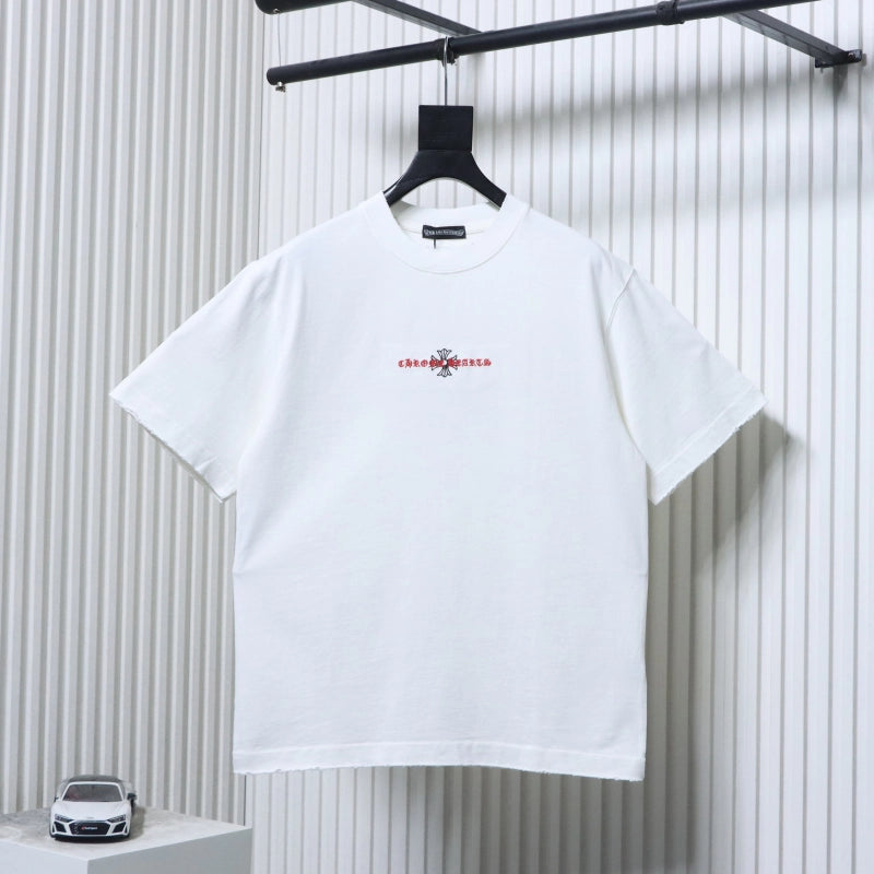 Chrome Hearts CH26ss Sanskrit Cross Embroidered T-Shirt White – CHS113