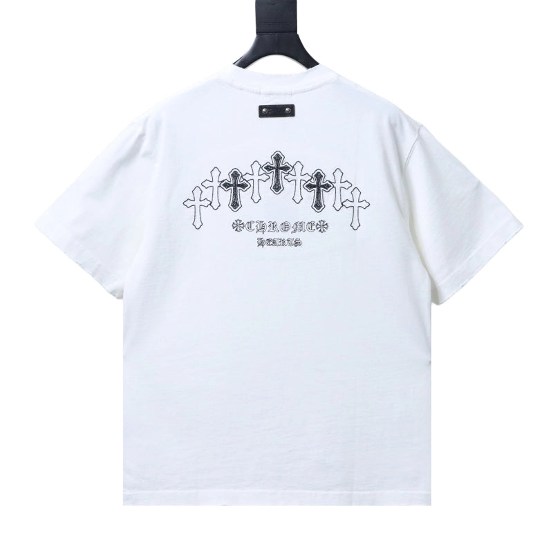 Chrome Hearts CH26ss Sanskrit Cross Embroidered T-Shirt White – CHS113