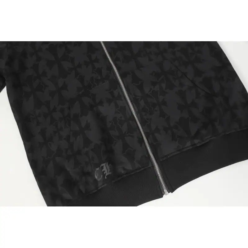 Chrome Hearts Cross Flower Arm Zipper Hoodie 24SS Black – CHK004