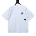 Chrome Hearts Cross Leather Patch & Tape Logo T-Shirt White – CHS114