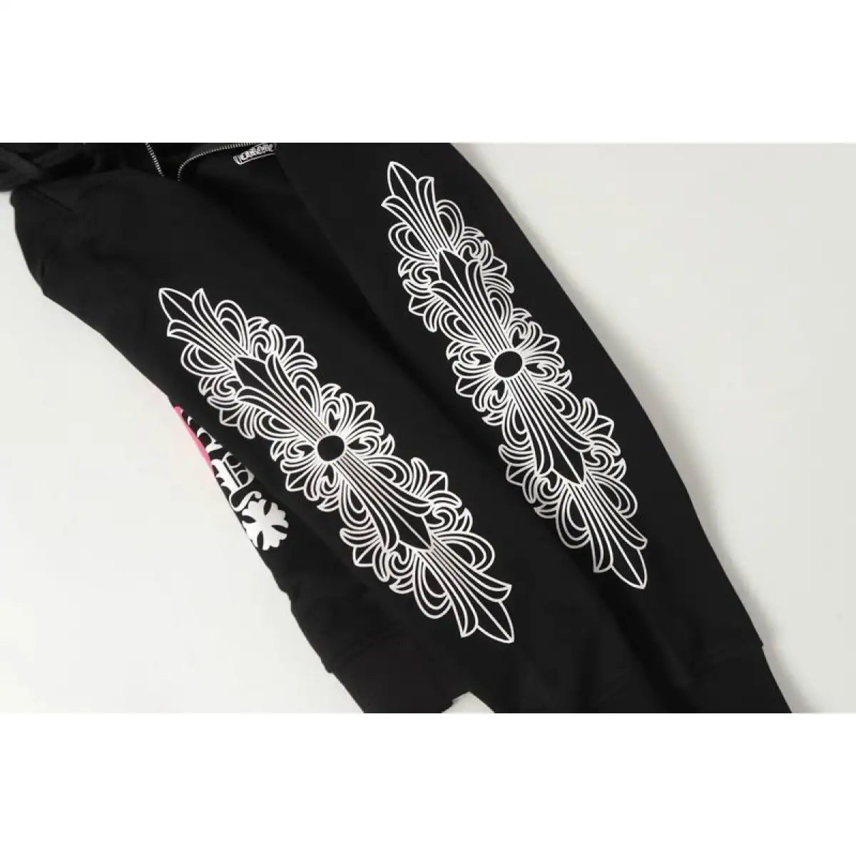 Chrome Hearts Dagger Eyechart Zip-Up Hoodie Black – CHK041