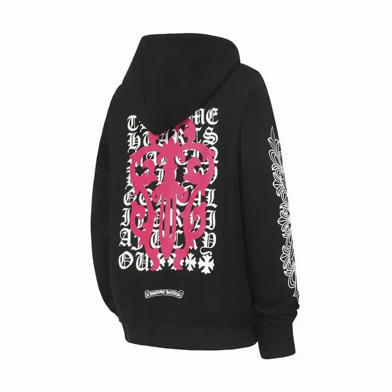 Chrome Hearts Dagger Eyechart Zip-Up Hoodie Black – CHK041