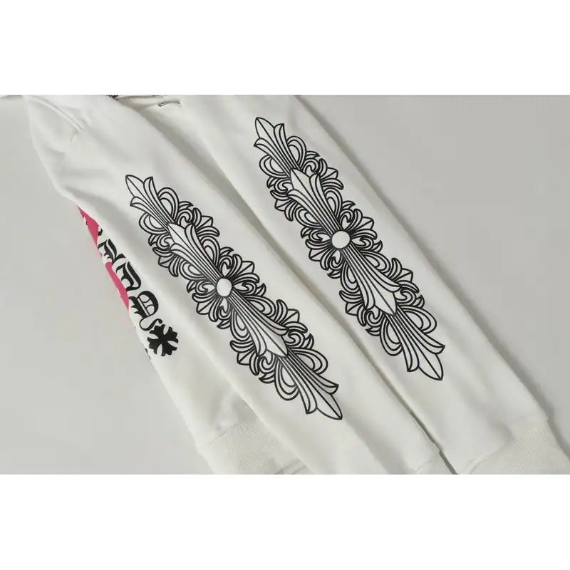 Chrome Hearts Dagger Eyechart Zip-Up Hoodie Black/White – CHK040