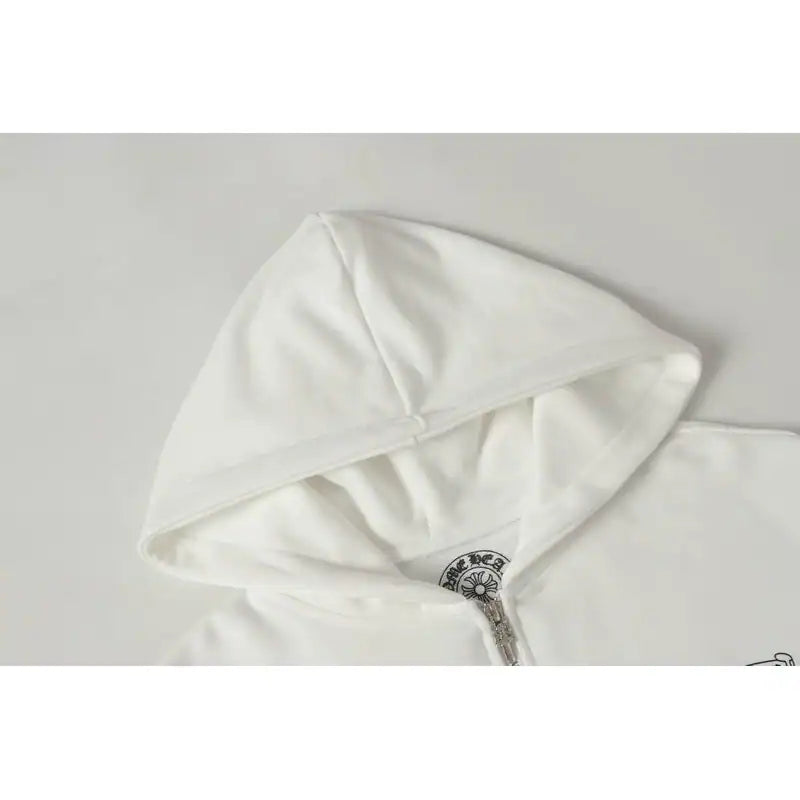 Chrome Hearts Dagger Eyechart Zip-Up Hoodie Black/White – CHK040