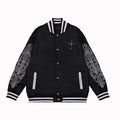 Chrome Hearts Embroidered Sleeve Varsity Baseball Jacket Black – CHC003