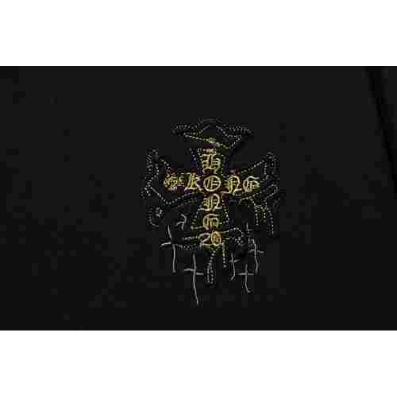 Chrome Hearts Heavy-Embroidered Sanskrit Cross T-Shirt Black – CHS110