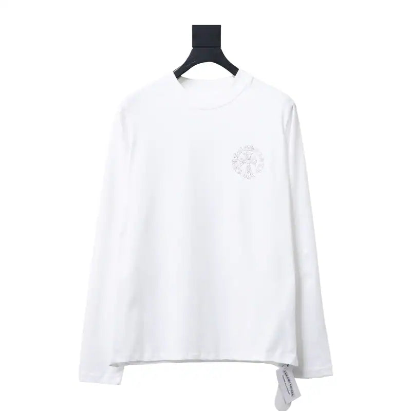 Chrome Hearts Heavy Industry High Temperature Hot Diamond Long Sleeve 24SS White – CHK036