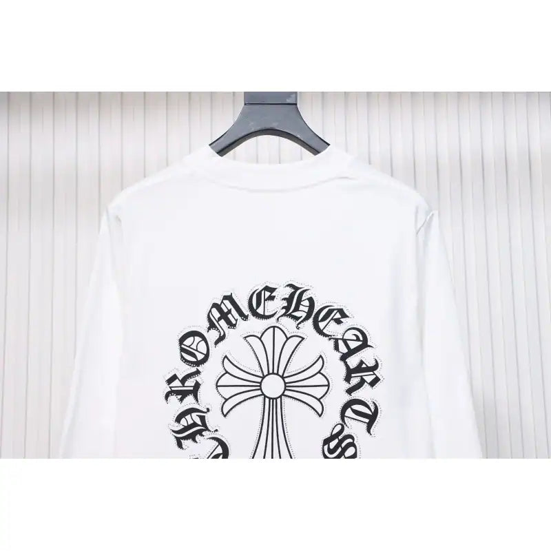 Chrome Hearts Heavy Industry High Temperature Hot Diamond Long Sleeve 24SS White – CHK036