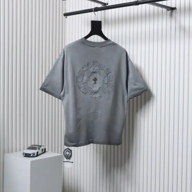 Chrome Hearts Heavy Industry Washed Distressed T-shirt Gray – CHS004